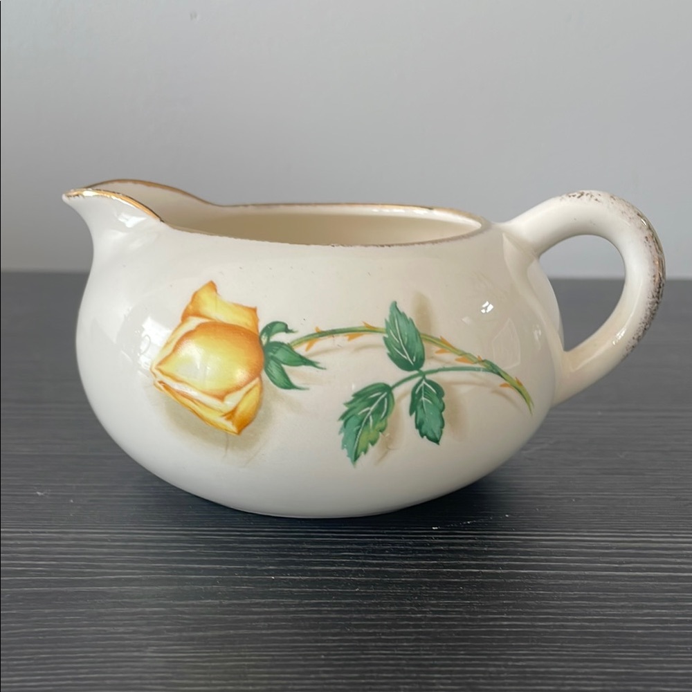 Vintage Creamer Yellow Rose Temptation by Canonsburg China